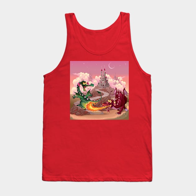 Dragon's Castle Tank Top by ddraw